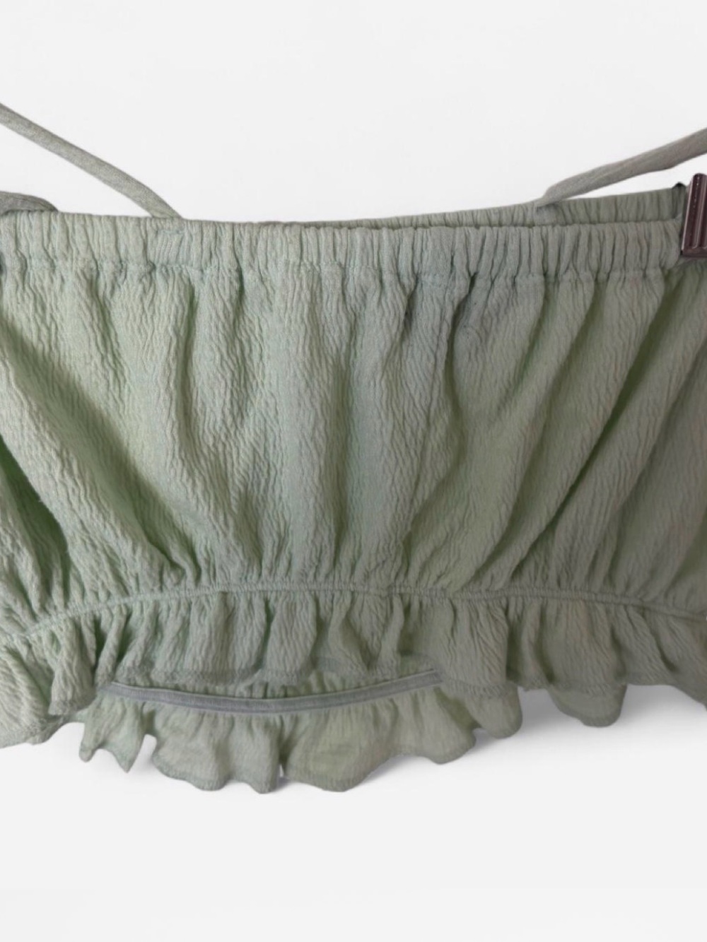 Sage Green Wild Fable Cropped Top Smocking Tank Top XS EUC